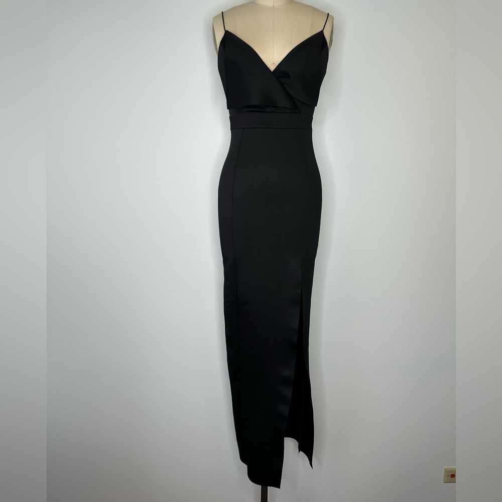 ASOS Scuba Black Fitted Gown